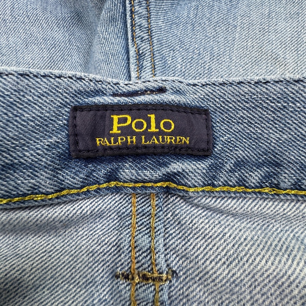 Polo Ralph Lauren Men's Jeans Straight Distressed Blue 34x30 Denim Stretch - Picture 7 of 9